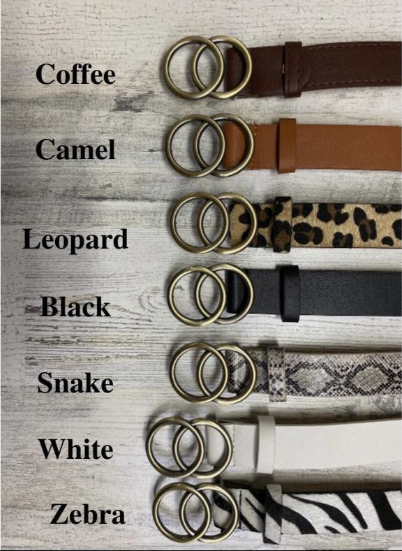 Simple double ring belt